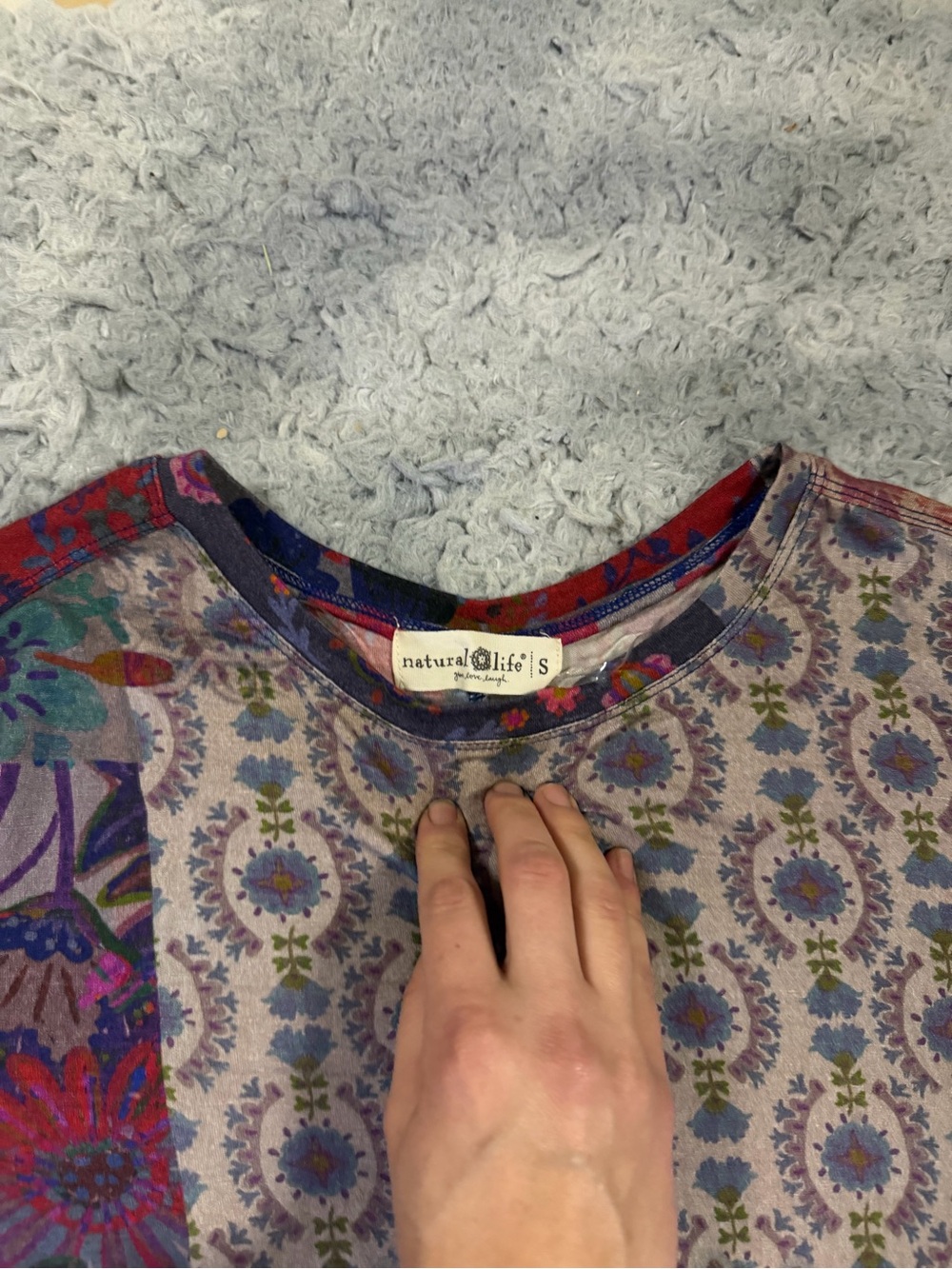 Natural life Stevie buttersoft boho Patchwork Maxi Dress in Multi Floral Print - Picture 3 of 4